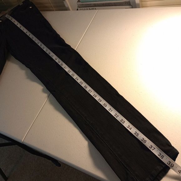 JUST U.S.A. Skinny Jeans Women's Size 7 Black Rinse Wash Denim Low Rise 5-Pocket - Picture 10 of 10